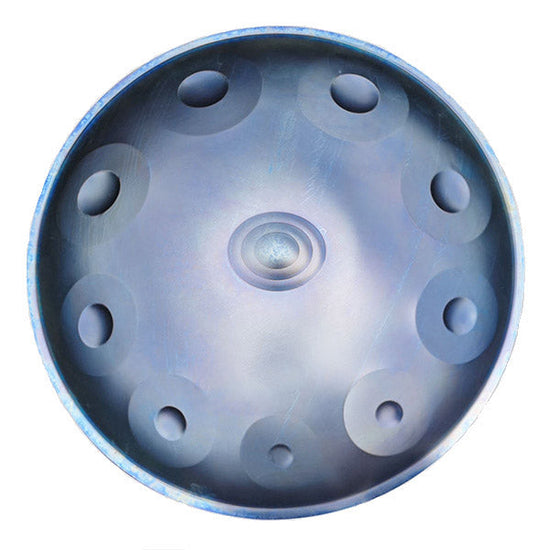 Handpan, frequence 432hz, frequence 440hz, hang drum, hang, gamme ré mineur kurd, do majeur, Zenapan, bleu, handpan instrument